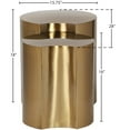 thumbnail image 3 of Meridian Furniture Dimple 2 Piece Gold Iron Metal End Table, 3 of 5