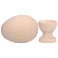 thumbnail image 3 of Huevo de Madera, Material de la Naturaleza Huevos Artesanales de Madera Tóxicos para la Artesanía de BricolaJe, 3 of 7
