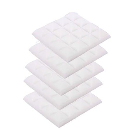 STEADY 5Pcs Acoustic Solid Foam Panel Sound Stop Absorption Sponge Room Studio KTV Soundproof - White