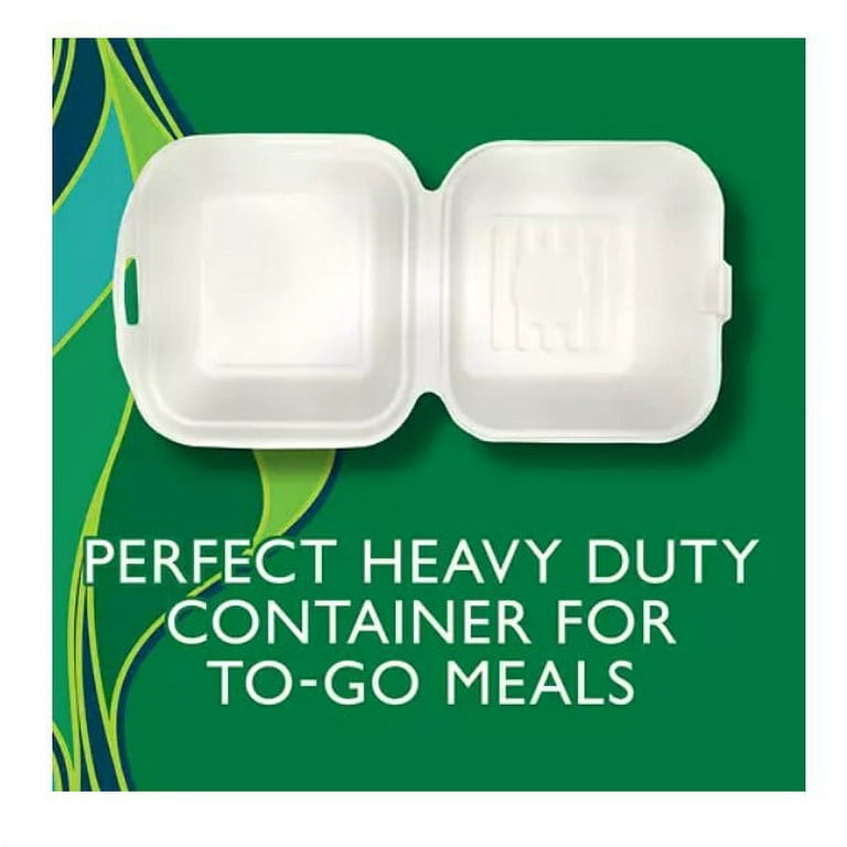 Dixie EcoSmart 3-Compartment Take-Out Container, 9.4 x 9.4, 50/Case