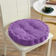 thumbnail image 1 of Coussin Rond Épaissi Coussin de Chaise Coussin Doux en Velours Côtelé, 1 of 6