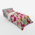 thumbnail image 3 of Ambesonne Animal Bedding Set 4 Pcs, Watercolor Butterflies, Queen, Fuchsia Green, 3 of 3