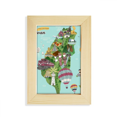 thumbnail image 1 of Taiwan Map Landscape China Travel Desktop Display Photo Frame Picture Art Painting 5x7 inch, 1 of 3