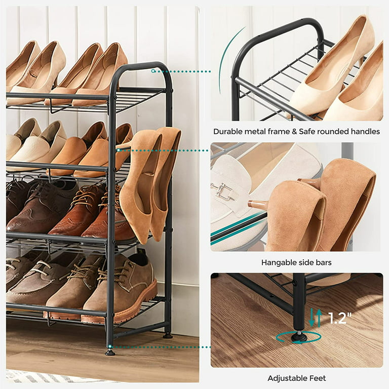 Shoes Rack,Shoe Storage Rack,20 Pairs 4-Tier Shoe Rack Shoe