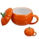 thumbnail image 1 of 2 tazas de cerámica creativas con forma de calabaza para Halloween con tapa (naranja), 1 of 6