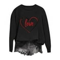 thumbnail image 2 of Qepwscx T Shirts For Women Long Sleeve Valentine'S Day Crewneck Sweatshirt Letters Printed Casual Blouse Tops Womens Tops Trendy Pullover Sweatshirts Graphic Tshirts Holiday Outfits Tee Tops Plus, 2 of 4