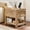 Natural, variant on LELELINKY Farmhouse End Table with Charging Station, 19.7" Nightstand with Drawer & Open Shelf for Adult Bedroom, Living Room, Natural