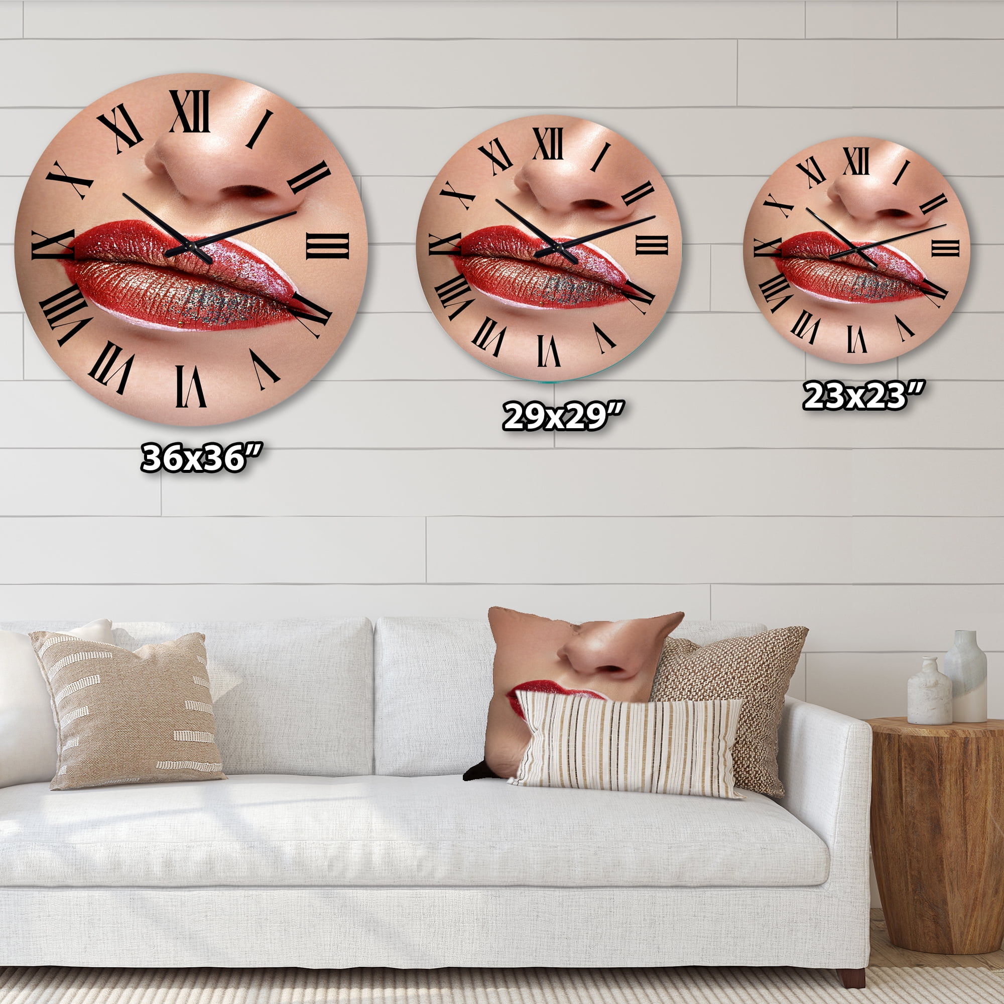 Designart 1 in Modern,Contemporary Wall Clock
