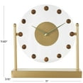 thumbnail image 3 of DecMode 12" Gold Metal Acrylic Face Clock with Wood Ball Accents, 3 of 9