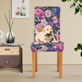 thumbnail image 4 of Yayeee 2 Pack Dining Chair Covers Stretch Parson Chairs Slipcovers Seat Protector, Soft Pinks Flowers, 4 of 6