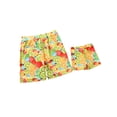 thumbnail image 2 of Aojekbee Family Matching Swimsuits Yellow Camisole and Fruit Print Thong Bikini Set Dad Son Trunks, 2 of 4