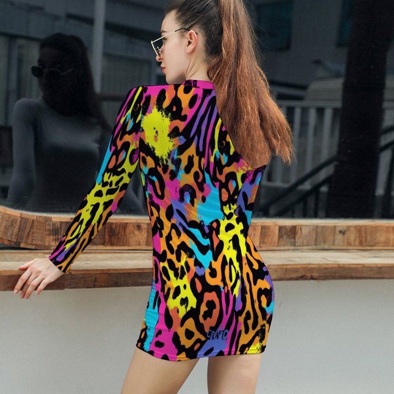 chinese dress ladies One Shoulder Neon Pink Long Sleeve Tight Homecoming Dress with Feather –  FancyVestido