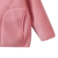 thumbnail image 3 of Cethrio Girls Fleece Jackets Size 10-12, Outdoor Long Sleeve Zip up Stand up Collar Winter Outerwear Watermelon Red, 3 of 3