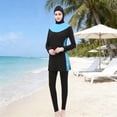 thumbnail image 2 of QHFBli Muslim Swimsuits for Women, Long Sleeve Islamic Burkini Modest Swimwear, 2 of 4