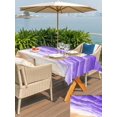 thumbnail image 4 of Outdoor Tablecloth with Umbrella Hole & Zipper, Purple Beach Coastal Rectangle Tablecloth 52x70 Inch, Summer Nautical Seaside Ocean Ombre Patio Table Cover Waterproof Table Cloth for Picnic/Party, 4 of 7