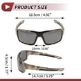 thumbnail image 4 of Gafas de montar para motocicleta Unique Bargains 1 Pc Antideslumbrantes Triacetato de celulosa PC UV400 Gafas de sol de ciclismo con lente gris oscuro y marco de marca de agua de hojas amarillas, 4 of 6
