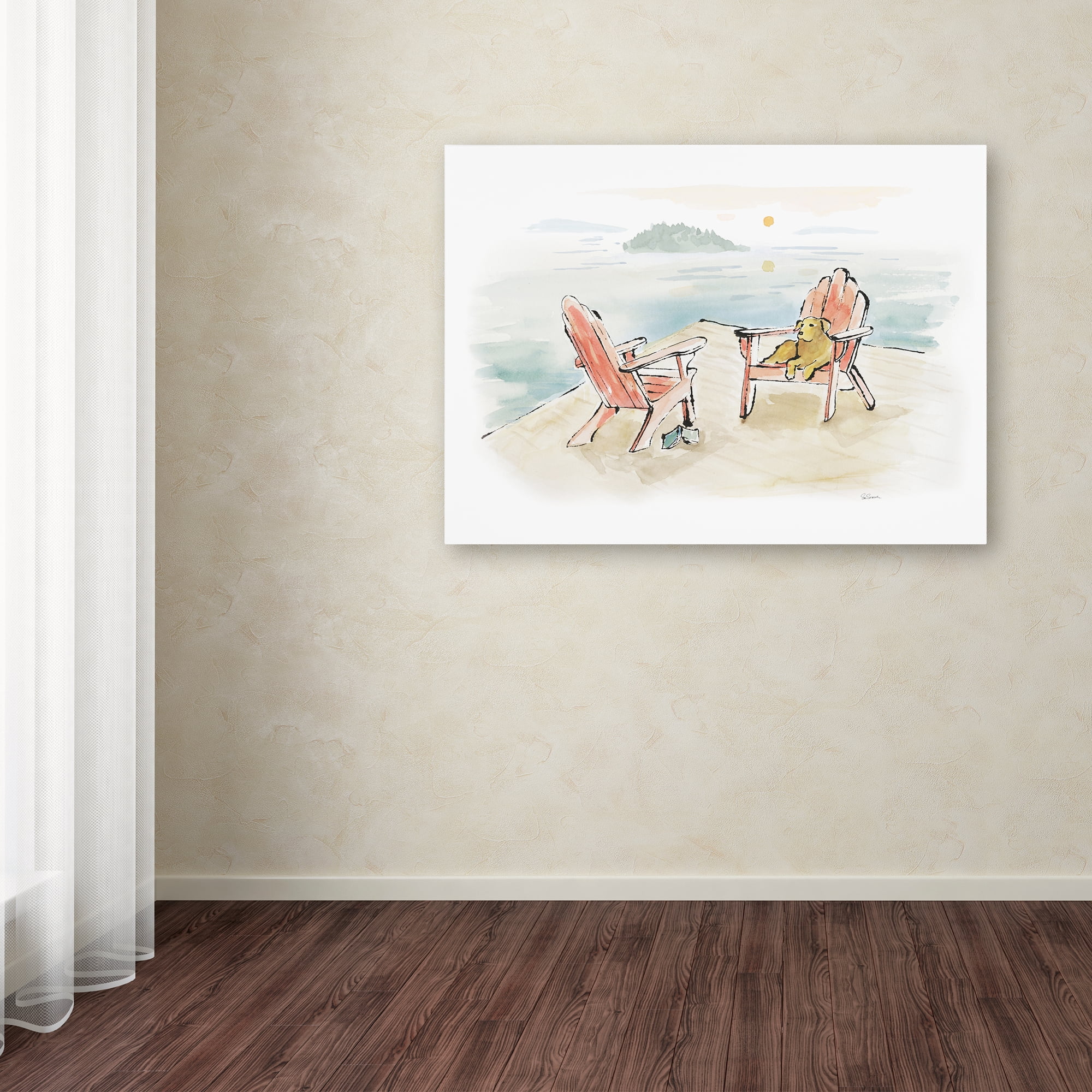 Trademark Fine Art 'Lakeside Days I' Canvas Art by Sue Schlabach
