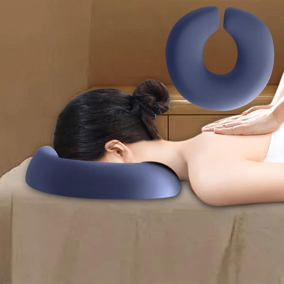 EHJRE Face Down Pillow Prone Pillow for Sleeping Comfort Breathable Memory Foam U Shape Neck Cushion Face Cradle for Airplane Plane