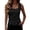 a-Black535122, variant on Womens Solid Color Square Neck Sleeveless Tank Top Form Fitting Versatile Casual Basic Top For Everyday Wear Layering Black S