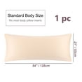 thumbnail image 5 of PiccoCasa 2 Pcs Body Pillowcases with Zipper Satin Long Pillowcover, Queen Light Tan, 5 of 8
