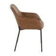 thumbnail image 2 of Daniella Contemporary Dining Chair in Black Steel and Camel Faux Leather by LumiSource - Set of 2, 2 of 4