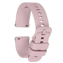 Uxcell Silicone Watch Band 18mm Quick Release Flexible Rubber Replacement Watch Strap with Stainless Steel Clasp for Men Women, Pink