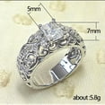 thumbnail image 2 of K-KED Cute 925 Silver Filled Ring Women Girl Delicate Jewelry Wedding Party Gift Sz 6-10-8, 2 of 6