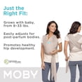 thumbnail image 2 of Moby Portabebés Element para recién nacidos y niños pequeños (8-33 libras), portabebés, diseño ultraligero y manos libres, ajustable para todo tipo de cuerpo (gris pardo), 2 of 5