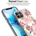 thumbnail image 4 of CoverON Apple iPhone 12 Pro Max Case (6.7"), Slim Lightweight Scratch Resistant Glossy Phone Cover bumper Grip, Marble Glitter Flower, 4 of 9