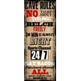 thumbnail image 2 of Greene, Taylor 15x32 Gold Ornate Wood Framed with Double Matting Museum Art Print Titled - CAVE RULES, 2 of 4