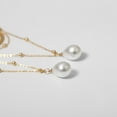 thumbnail image 3 of Collar retro de metal con perlas de arroz para mujer, regalo, collares de cuentas multicapa con colgantes, 3 of 8