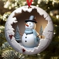 thumbnail image 1 of Muñeco de Nieve Colgante Redondo Acrílico Decoración Navideña onlyliua, 1 of 5