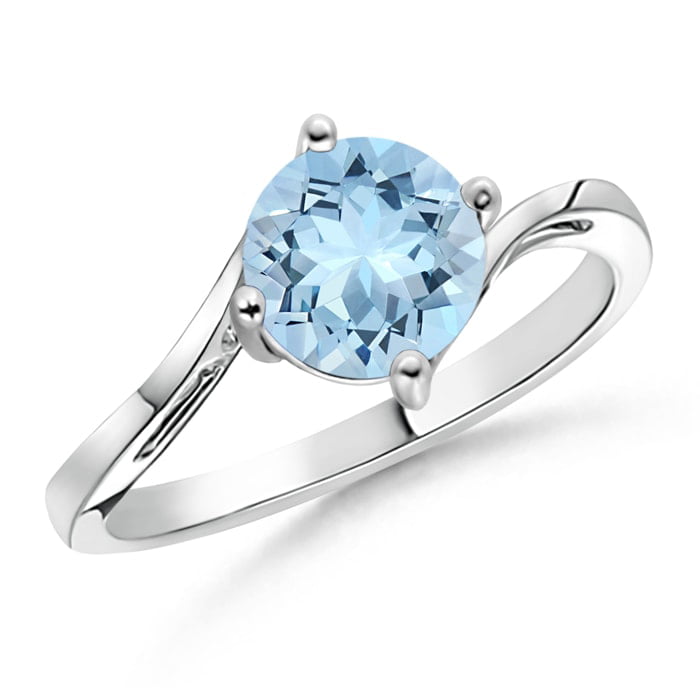 925 Sterling Silver Ring Blue Aquamarine Natural Halo Petite Gemstone Size 4-11 