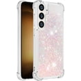 thumbnail image 3 of Compatible with Samsung Galaxy S24 Plus Liquid Case Glitter Cute Clear Phone Case Shiny Floating Quicksand Shockproof Soft TPU Girly Women Case for Samsung Galaxy S24 Plus Star Pink YB, 3 of 14