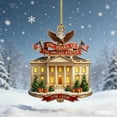 thumbnail image 2 of America 250 Ornament, Eagle & White House Shaped Hanging Decor Patriotic Themed Party Supplies for USA History Lovers, Celebrating Festivals, 2 of 4