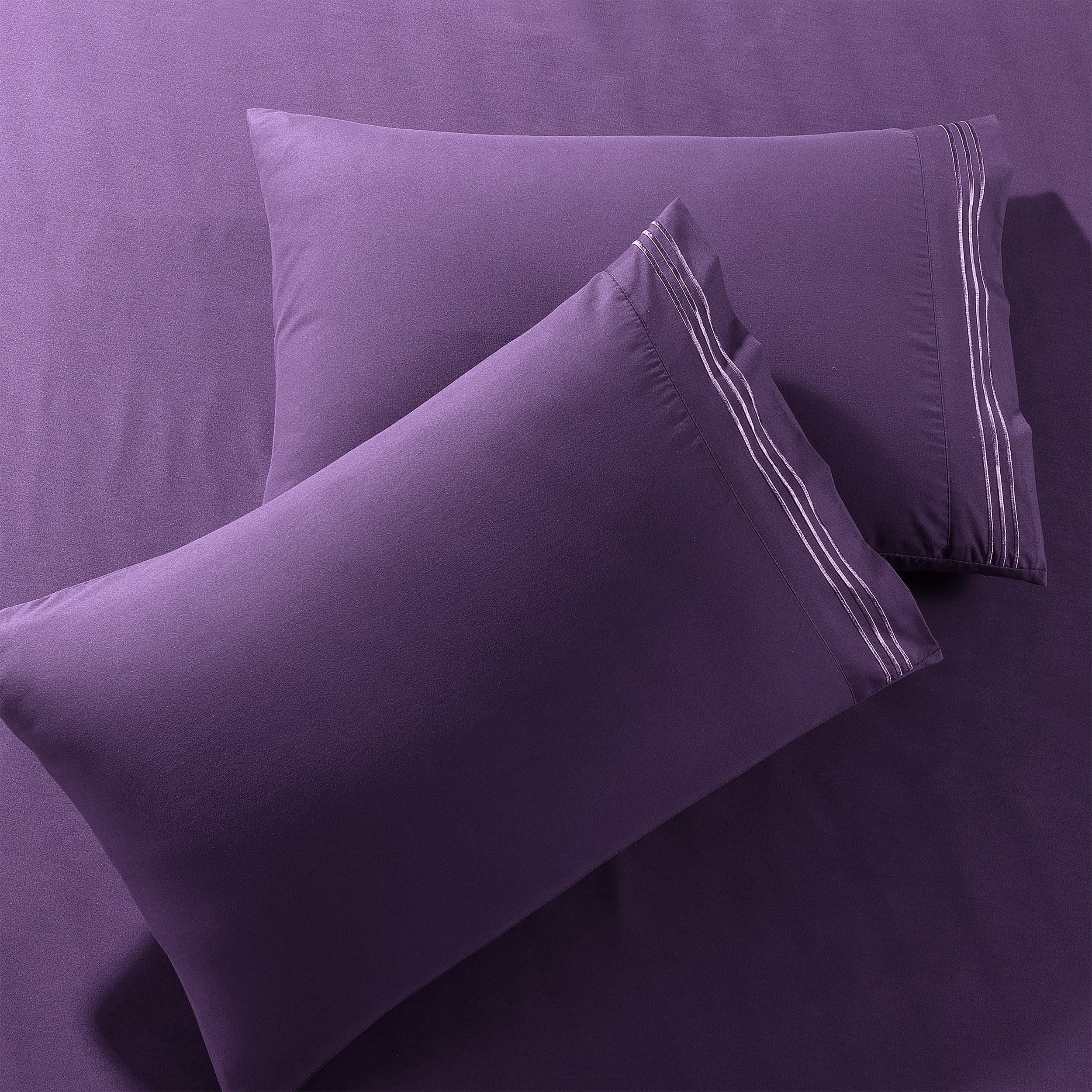 Bed Pillow Cases, Wrinkle & Fade Resistant, Hypoallergenic, Microfiber