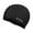 BLACK, variant on TYR Adult Fit Wrinkle Free Silicone Swim Cap - Black