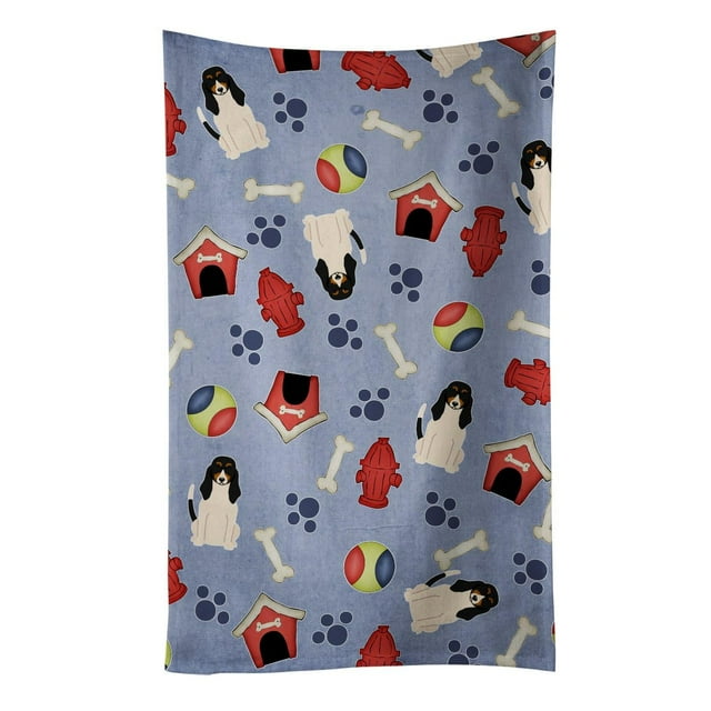 ""Caroline'S Treasures Bb2657Ktwl Toalla De Cocina De La Colección Dog House Swiss Hound 25""" X 15""" Multicolor""