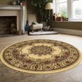 thumbnail image 2 of Radici 1191-2225-IVORY 5 ft.3 Round Castello Area Rug - Ivory, 2 of 4