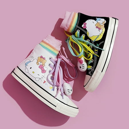 Adult Cartoon High-top Canvas Shoes  Womwen s Y2K Fashion Skateboard Shoes  Classic All-match Lace Up Sneakers