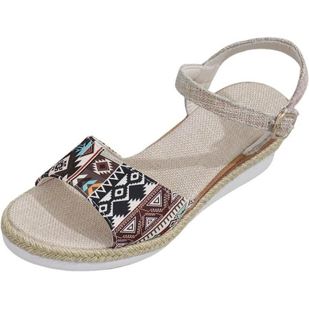 

Toe Ring Sandals Wedge Flip Flops For Women Size 5.5 Beach Sandals For Women Jelly
