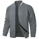 thumbnail image 1 of pstuiky Camisas de invierno de manga larga para hombre, Chaqueta de manga larga con cuello alto y cremallera de color liso para hombre Tops de hombre xxl, 1 of 4
