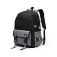 thumbnail image 2 of Minnieouse escolar con USB, bolsa de almacenamiento para tableta de trabajo universitario, viaje, Camping, botella de agua informal, Mochilas Negro, 2 of 6