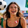 thumbnail image 6 of Deeceymbur 10 Pack Waterproof Removable Flag Temporary Tattoos Face Stickers for International Teams Fan Gear Party Supplies Multicolor Sports Celebration Decals, 6 of 6