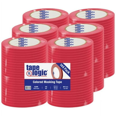 Tape Logic Masking Tape,1/4x60 yd.,Red,PK144 T931003R