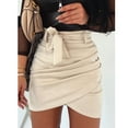 thumbnail image 1 of Seyurigaoka Fashion Women High Waist Skirt Wrap Runched Bodycon Pencil Skirt, 1 of 5