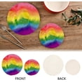 thumbnail image 4 of SKYSONIC 3D Rainbow Stripes Pot Holders Trivets, 2 Pcs Heat Resistant Trivets,LGBT Cotton Thread Weave Mats for Hot Pads Pans Pot Bowl Teapot for Kitchen Decor, 4 of 7