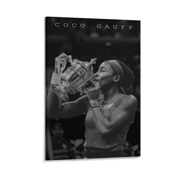 Coco Gauff Poster Canvas Poster Wall Art Picture Painting Poster Canvas Print Posters Artworks Bedroom Living Room Decor 24x36inch(60x90cm)