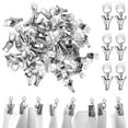 thumbnail image 1 of 50 Pcs Crochets pour Rideaux Glisseurs Clips pour Rideaux Cintres en Métal Crochets à Rouleaux Supports pour Rideaux, 1 of 9