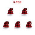 thumbnail image 1 of Sombrero de felpa de una sola capa para adultos, sombrero de 1 a 6 piezas, decoraciones navideñas, a cuadros rojos y negros, regalo de fiesta de navidad, 1 of 4